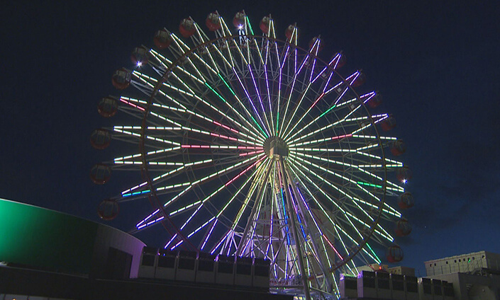 すすきののイルミネーション人気第8位 ノルベサ観覧車「nORIA(ノリア)」ライトアップ