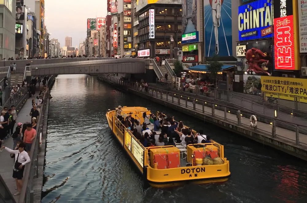 大阪のナイトスポットTOP20選！　人気第10位:とんぼりリバークルーズ