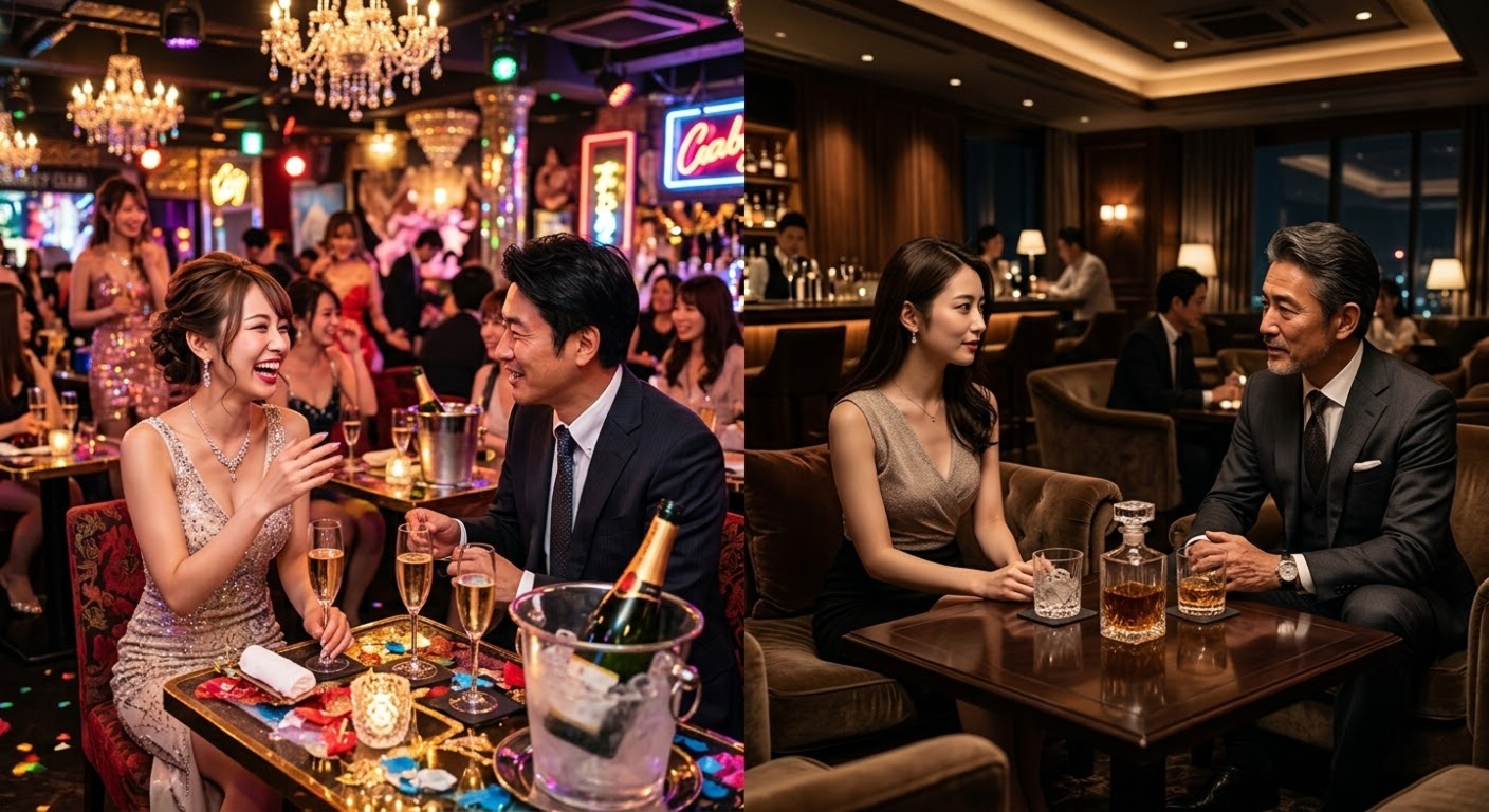 キャバクラとラウンジの違いを徹底比較｜給料・料金・接客まで