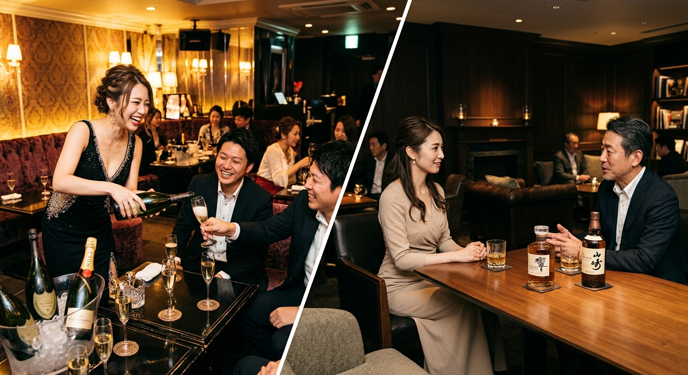 キャバクラとラウンジの給料・働き方の違い