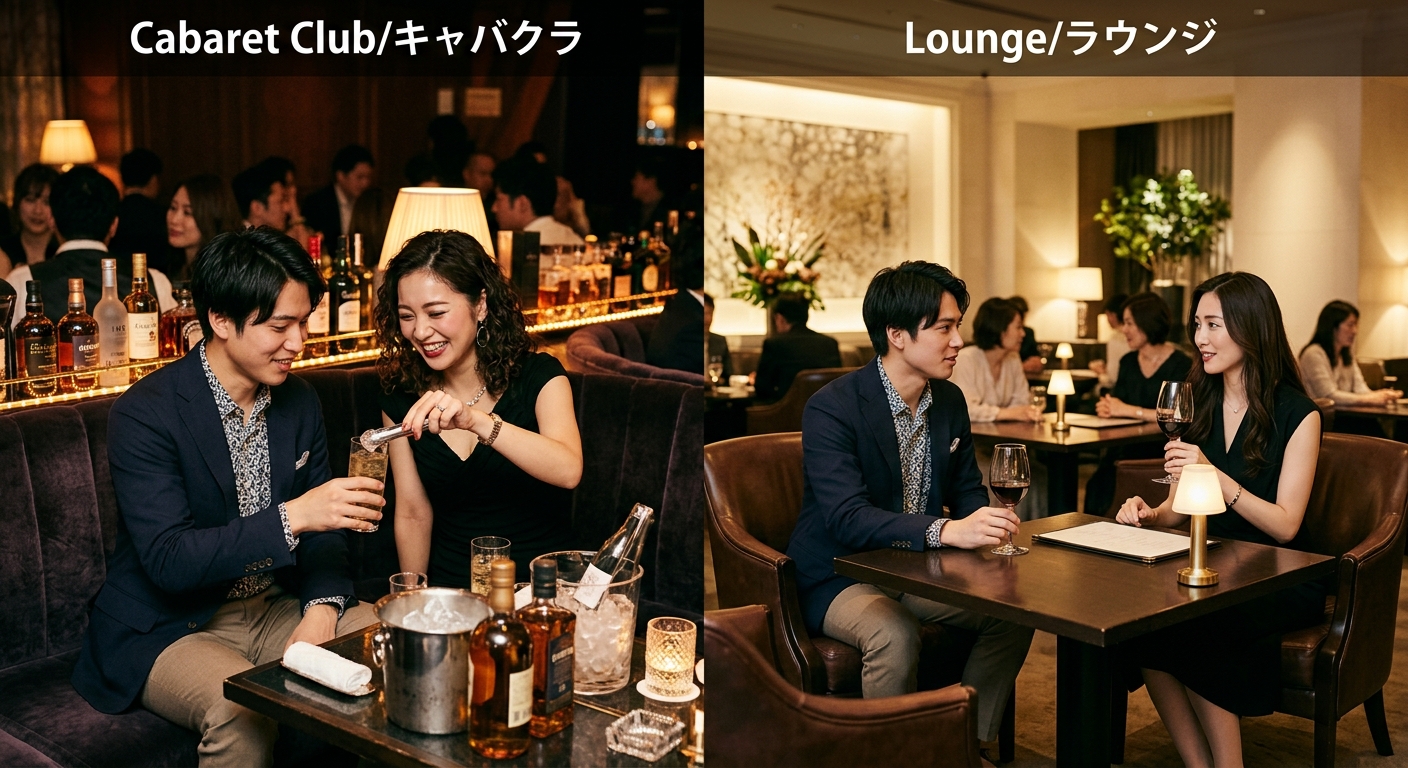 キャバクラとラウンジの接客スタイルの違い